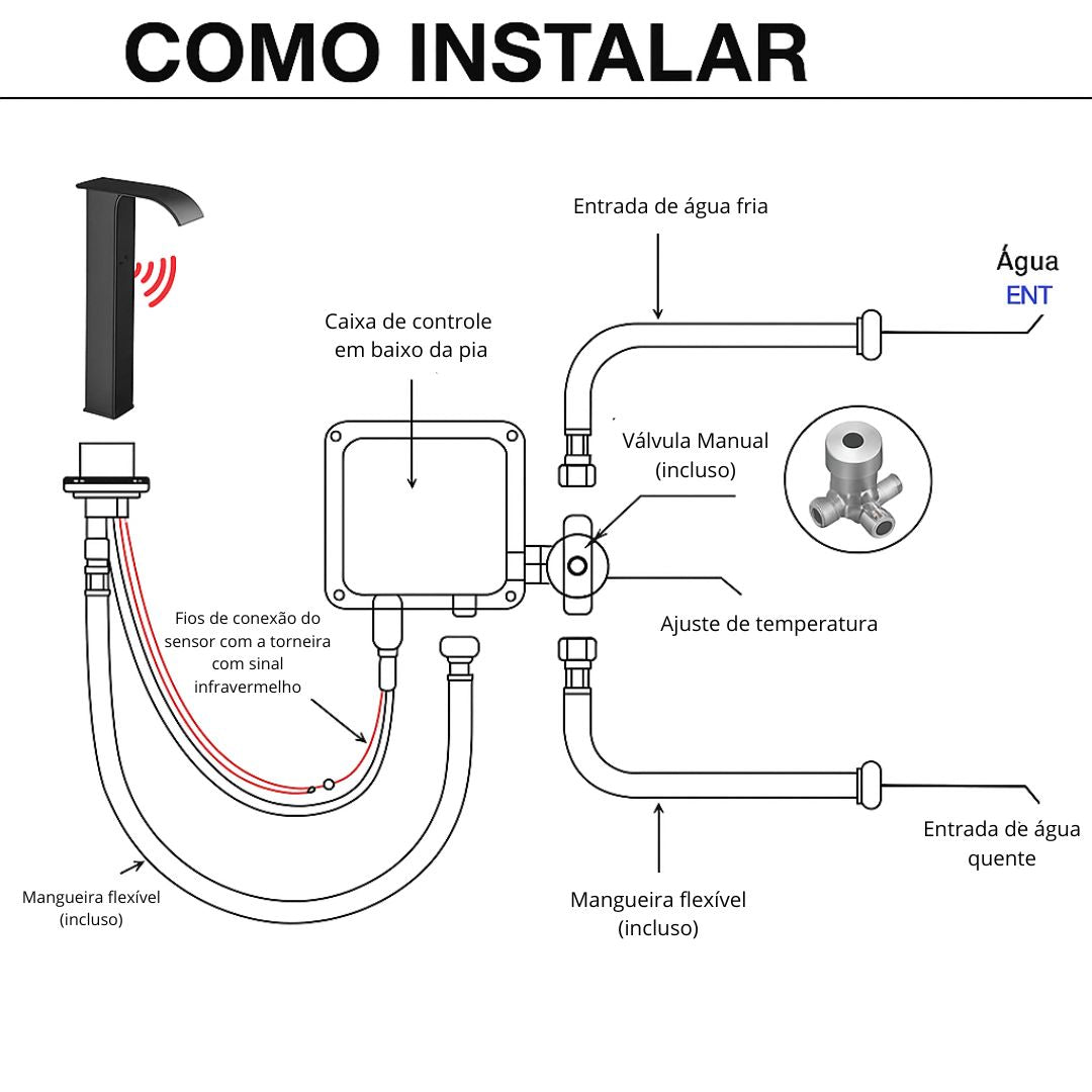 Torneira para Banheiro com Sensor Touch - Futura - Neohousi