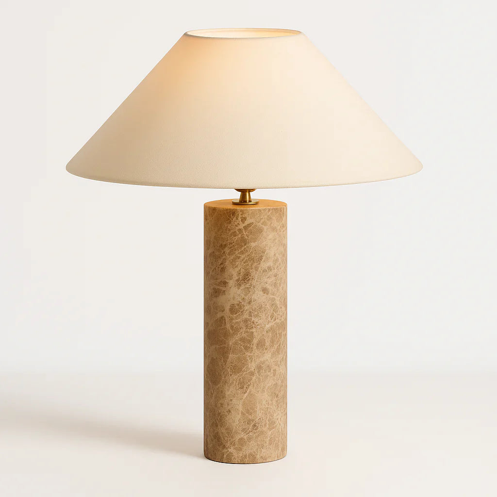 Luminária de Mesa Abajur Mármore Wabi-Sabi