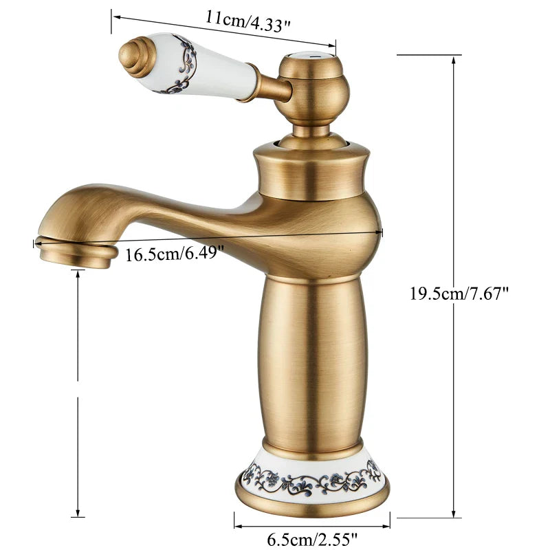 Torneira para Banheiro Monocomando - Retro Vintage Bica Baixa - Neohousi