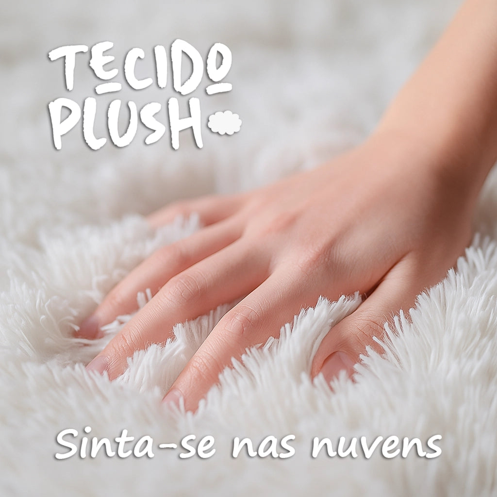 Tapete Felpudo Preto Plush - Neohousi