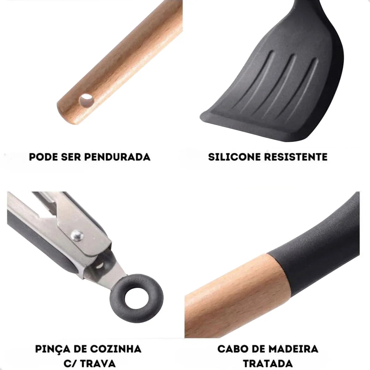 Utensílios para Cozinha Neohousi - Conjunto Completo 11 Peças - Neohousi