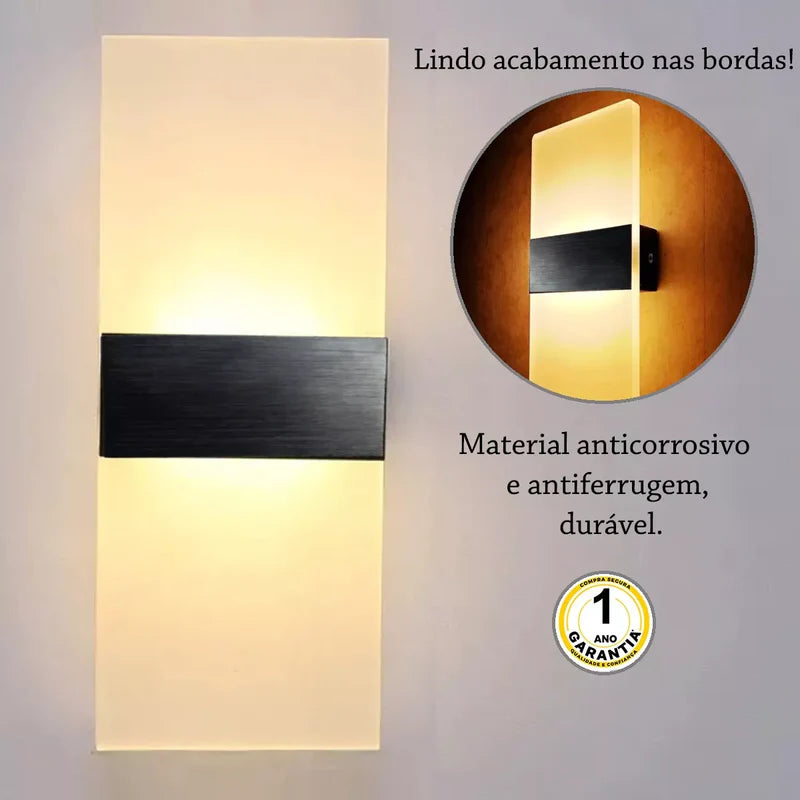 Arandela de Parede Transparente Com Sensor de Movimento - Neohousi