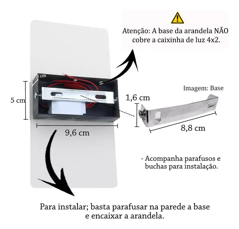 Arandela de Parede Transparente Com Sensor de Movimento - Neohousi