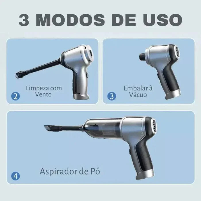 Aspirador de Pó Portátil 4 em 1 Sem Fio Recarregável Ultrapower
