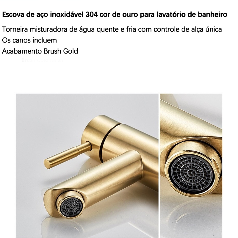 Torneira para Banheiro Minimal - Aço Inoxidável 304 - Neohousi