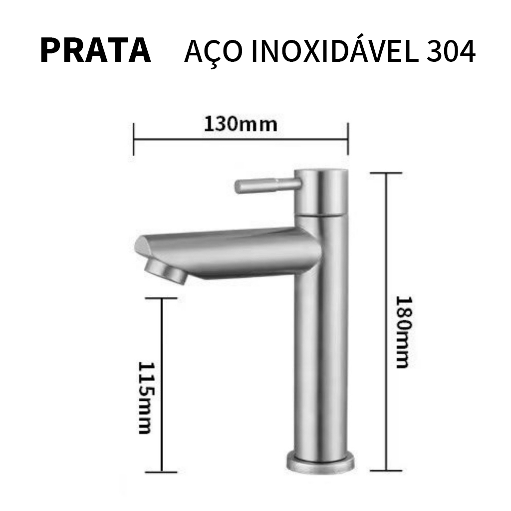 Torneira para Banheiro Minimal - Aço Inoxidável 304 - Neohousi