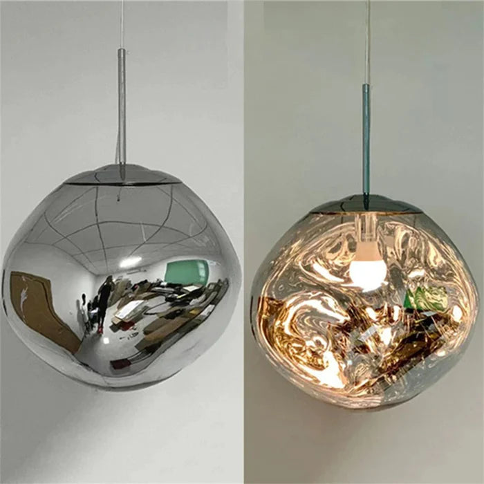 Conjunto Completo Lustre Pendente Moderno Luxuoso Lava Glass - Neohousi
