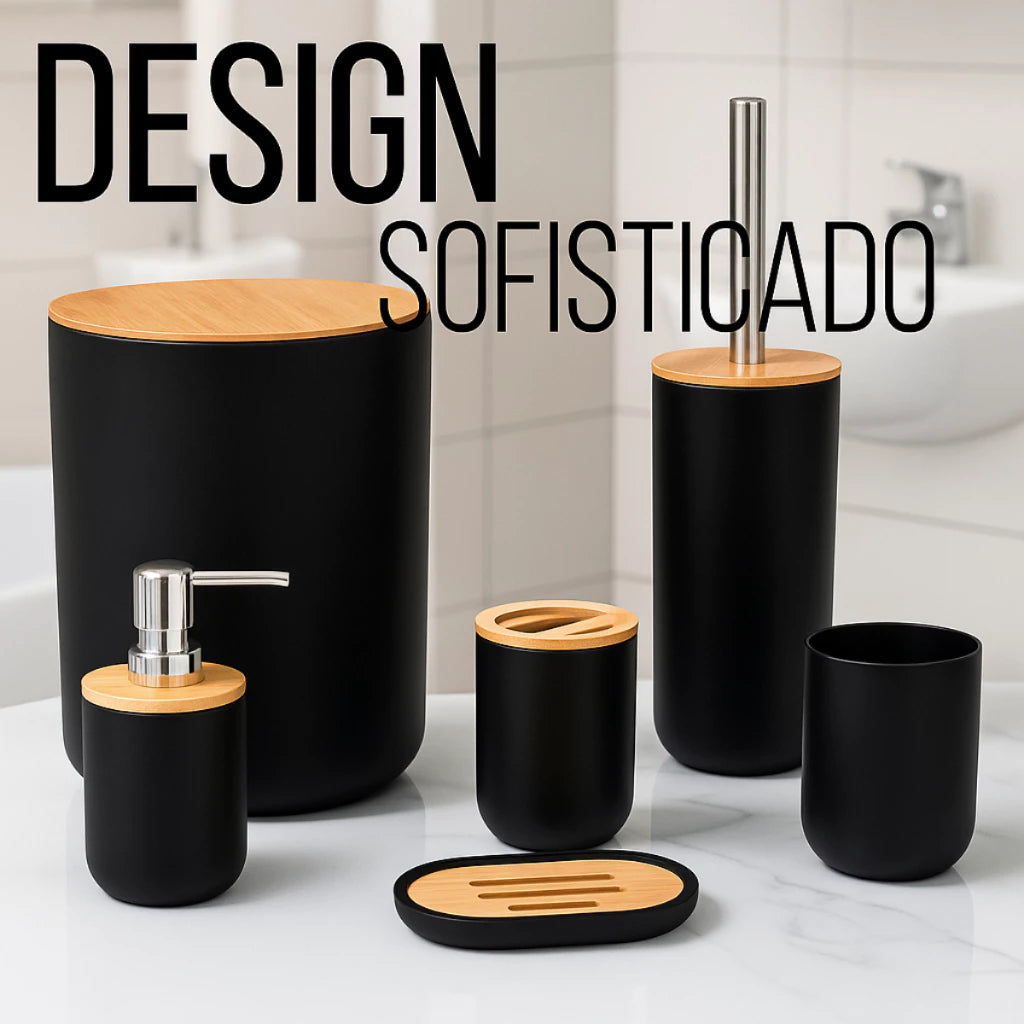 Conjunto para Banheiro Bambu Soft - 6 Peças - Neohousi