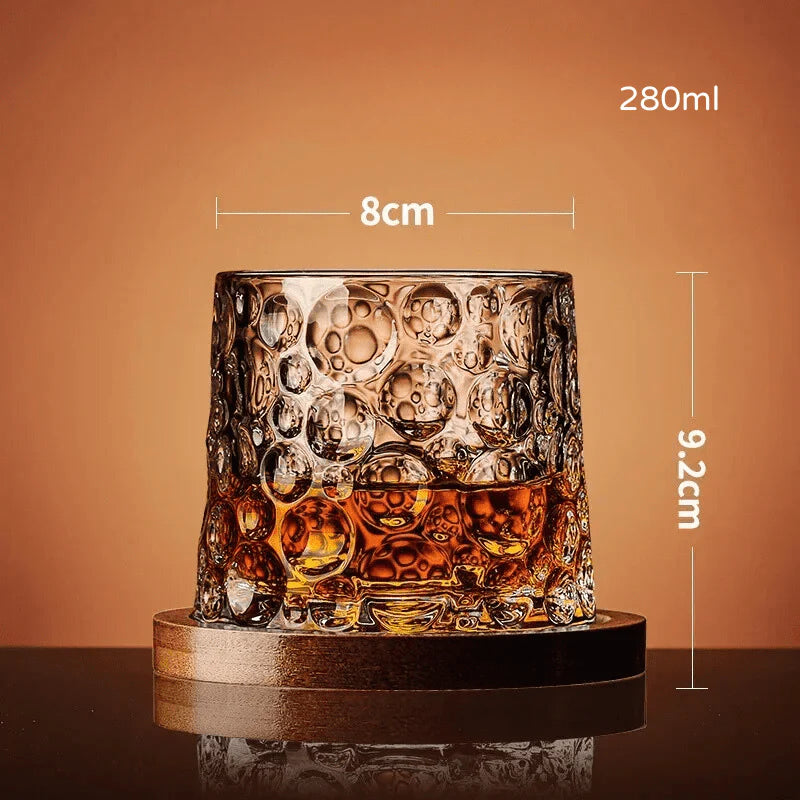 Copo de Whisky Cristal com Base Rotativa - Neohousi