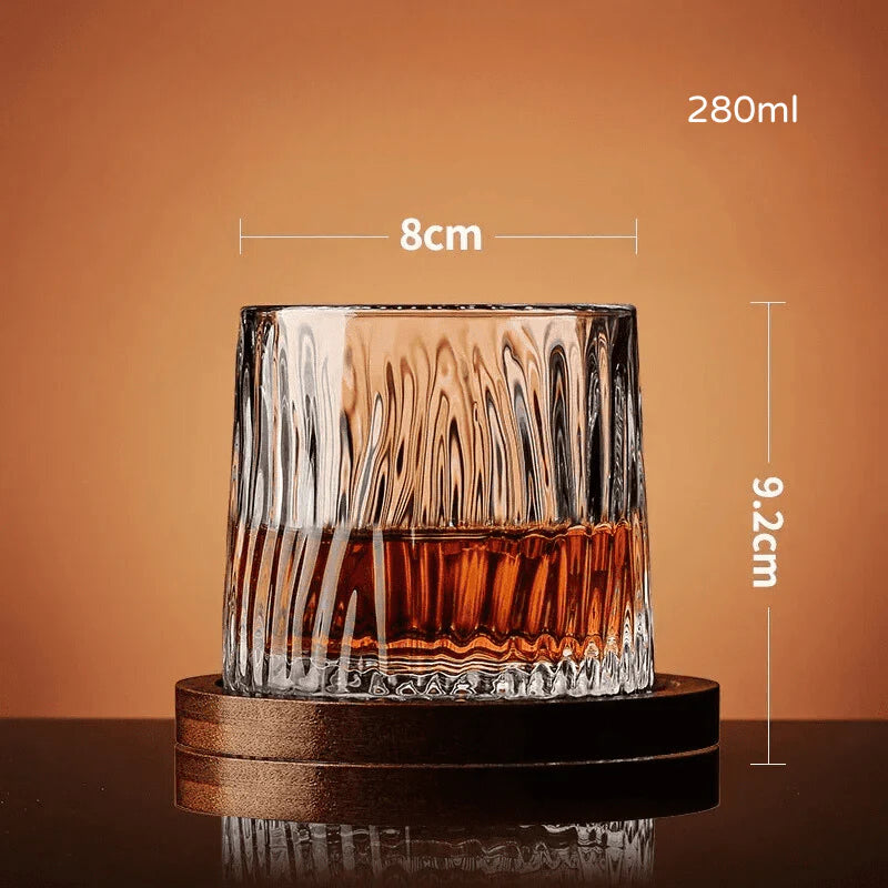 Copo de Whisky Cristal com Base Rotativa - Neohousi