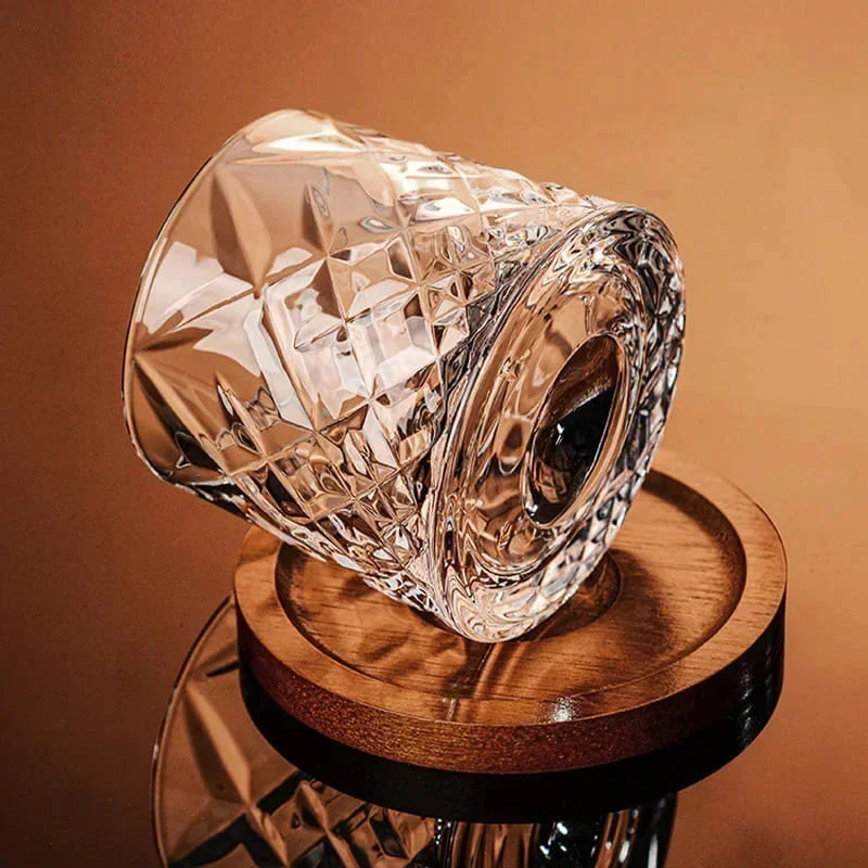 Copo de Whisky Cristal com Base Rotativa - Neohousi