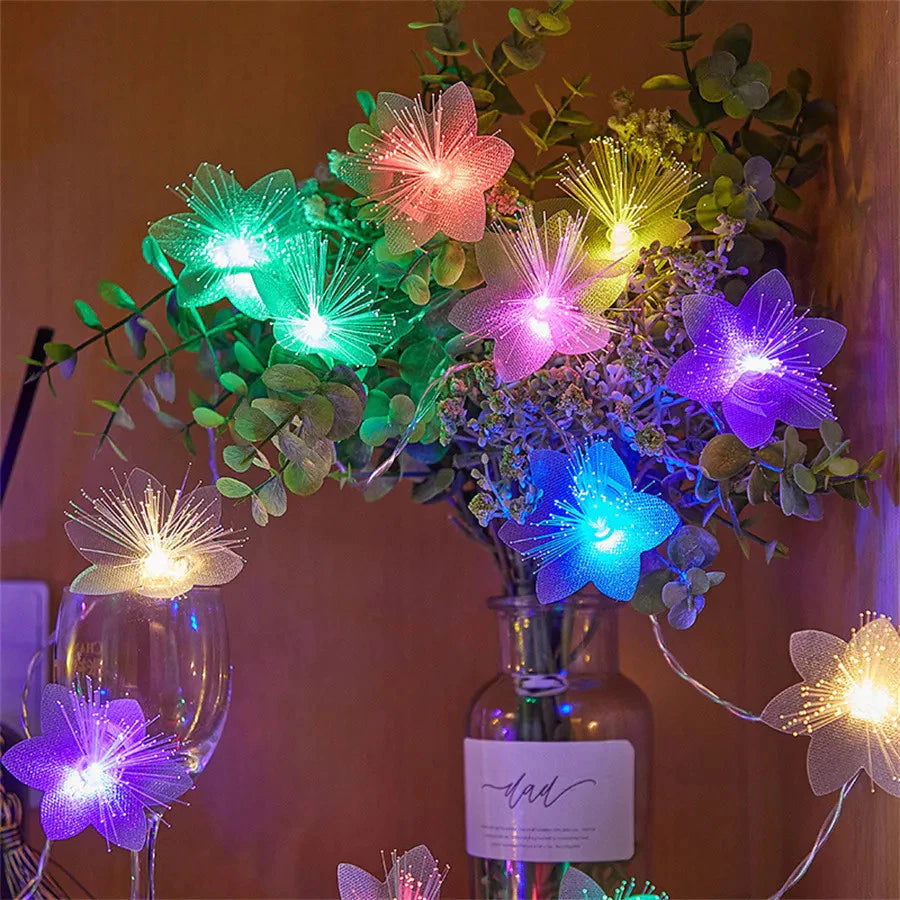 Cordão de Luz Led com Flores - Neohousi