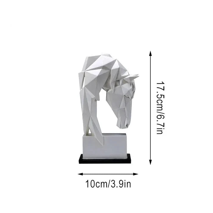 Escultura Decorativa Cavalo Geométrico - Neohousi