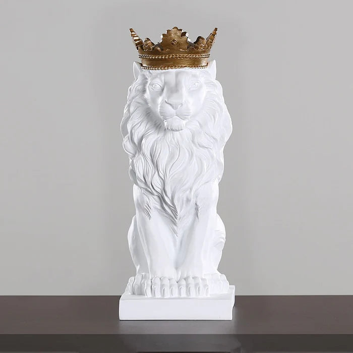 Estatueta Decorativa Leão Imperador - Neohousi