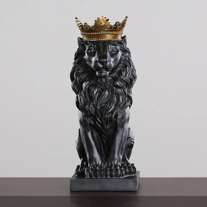 Estatueta Decorativa Leão Imperador - Neohousi