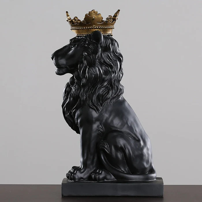 Estatueta Decorativa Leão Imperador - Neohousi