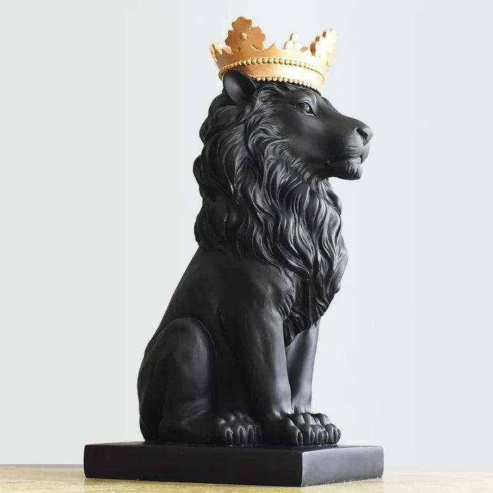 Estatueta Decorativa Leão Imperador - Neohousi