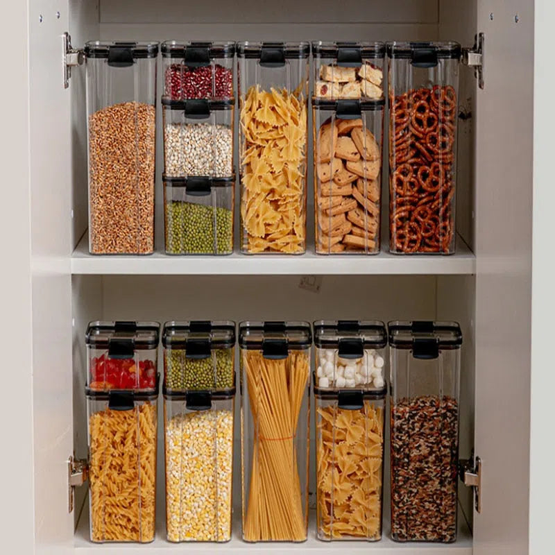 Kit 9 Potes Herméticos Transparente para Armazenamento de Alimentos - Neohousi