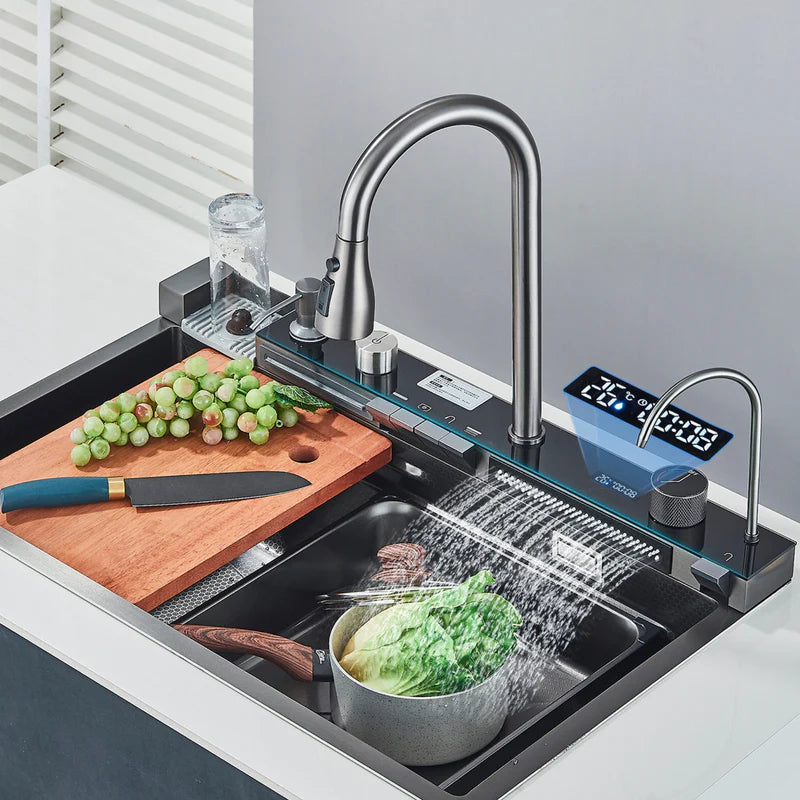 Kit Cuba Gourmet AquaTech Smart Pro Aço Inox com Torneira Flexível - Neohousi