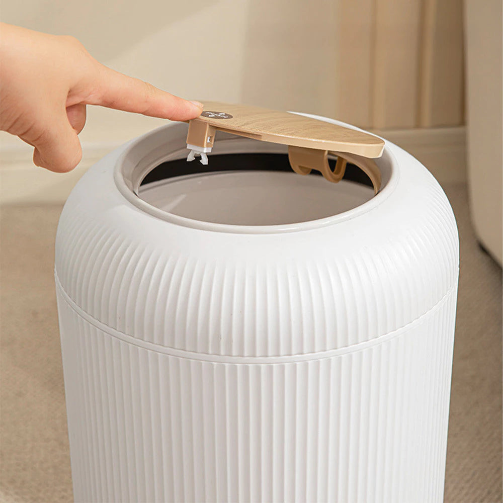 Lixeira Decorativa Automática Madeira com Sensor 10L