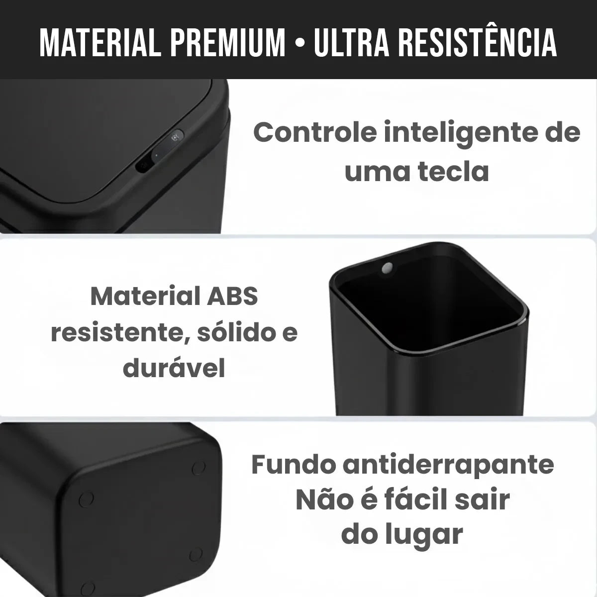 Lixeira Inteligente SmartBin com Sensor de Movimento Recarregável USB - Neohousi