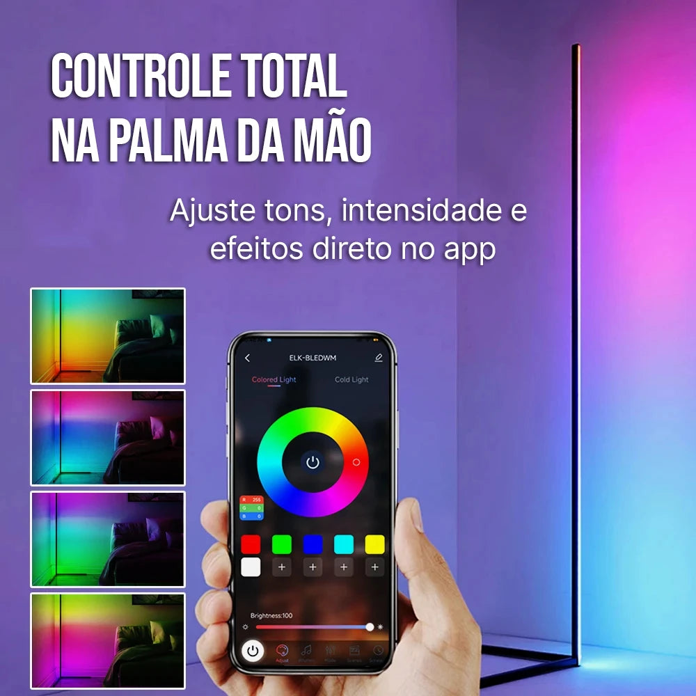 Luminária Bastão NeonStick LED RGB com Controle Remoto e Aplicativo - Neohousi