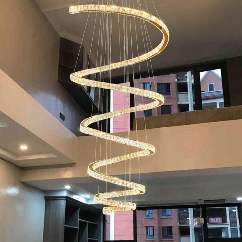 Lustre Pendente Espiral de Cristal Dubai - Neohousi