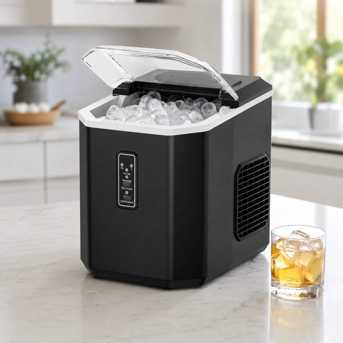 Máquina de Gelo Portátil Turbo Ice para Casa, Bar e Área Gourmet