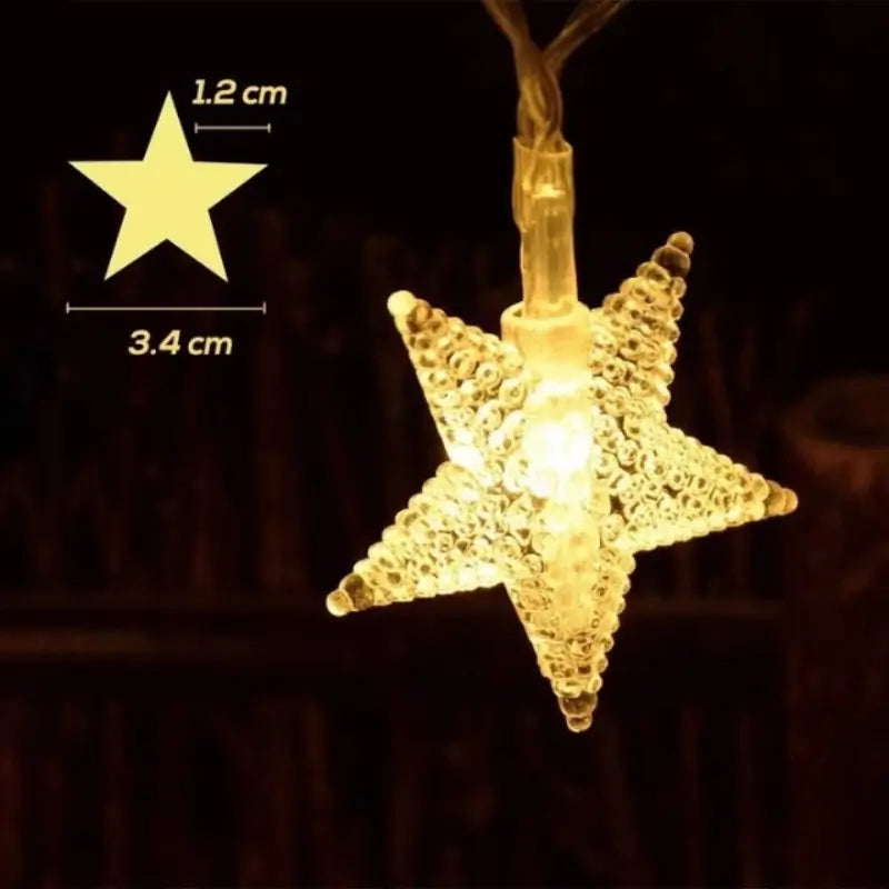 Pisca Pisca Estrela Led 20 Luzes 4 Metros para Decoração de Natal - Neohousi