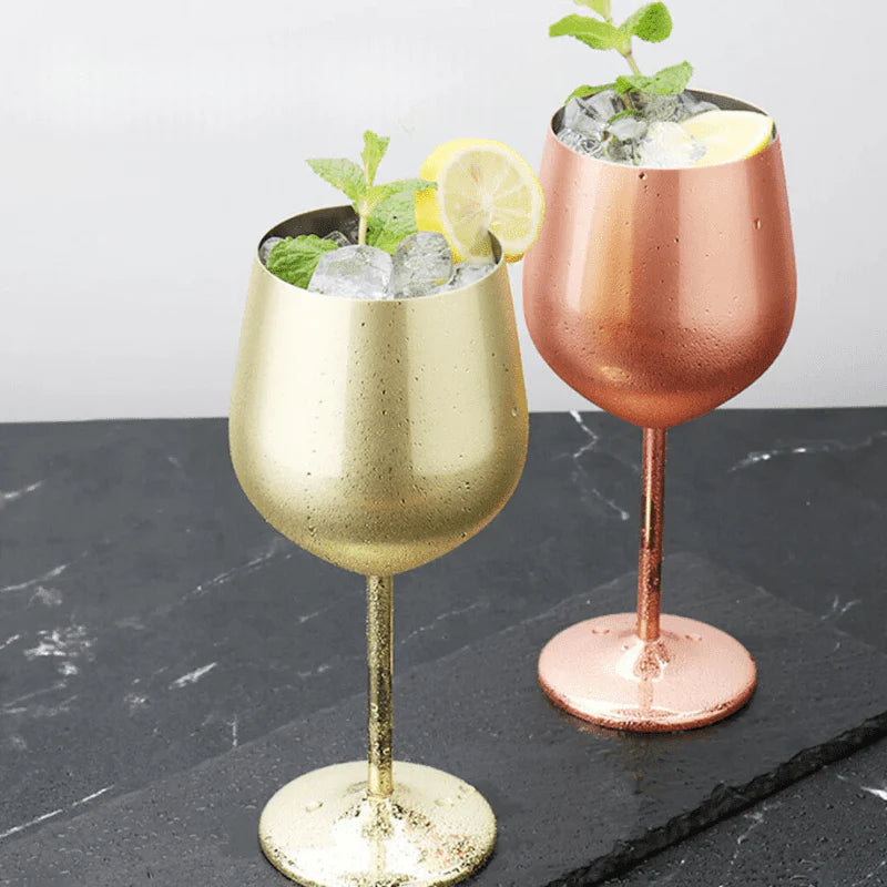 Taça de Vinho Colorida Inox Inquebrável - Neohousi