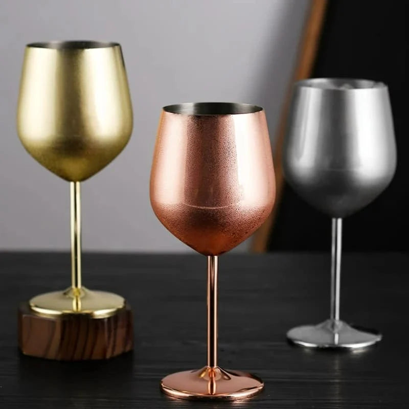 Taça de Vinho Colorida Inox Inquebrável - Neohousi
