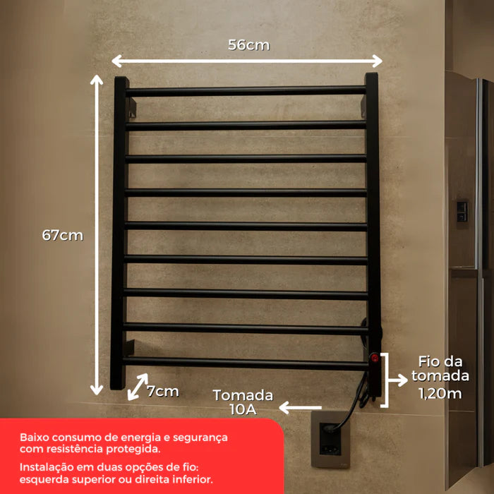 Toalheiro Térmico TowelPro Aquece e Seca Toalhas - Neohousi