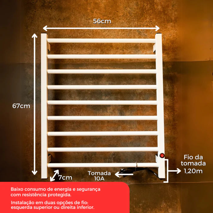 Toalheiro Térmico TowelPro Aquece e Seca Toalhas - Neohousi