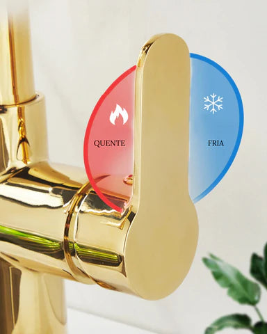 Torneira Gourmet Cozinha Milano Monocomando com Filtro de Água e Jato Extensível - Neohousi