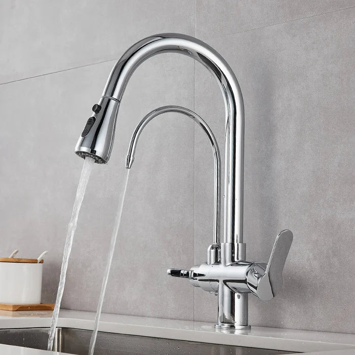 Torneira Gourmet Cozinha Milano Monocomando com Filtro de Água e Jato Extensível - Neohousi