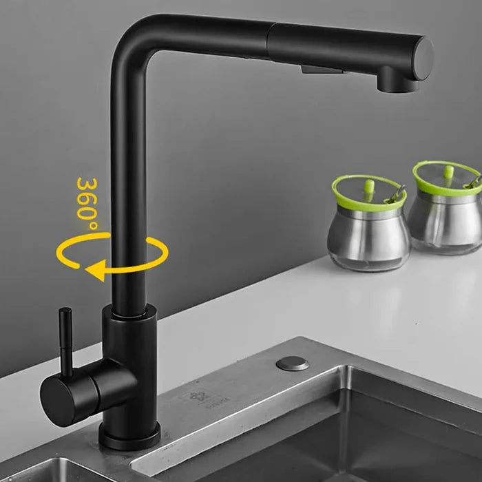 Torneira Gourmet Cozinha Helsinki Retrátil 360º Monocomando Pulverizador Dupla Misturador - Neohousi