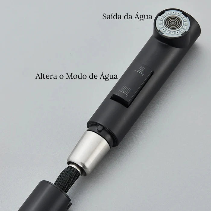Torneira Gourmet Cozinha Helsinki Retrátil 360º Monocomando Pulverizador Dupla Misturador - Neohousi