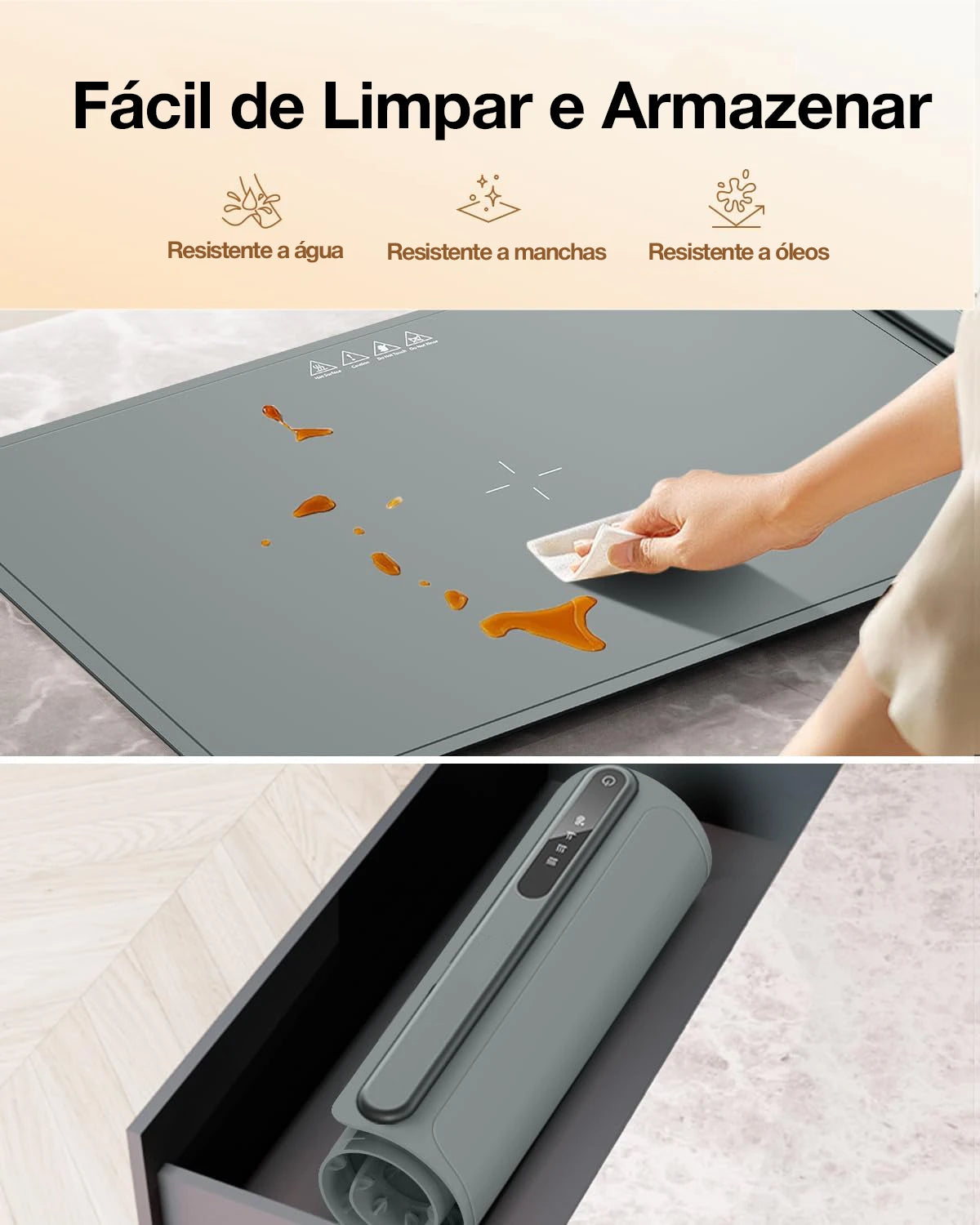 WarmPro™ Bandeja de Aquecimento Elétrica Dobrável em Silicone Nano Premium