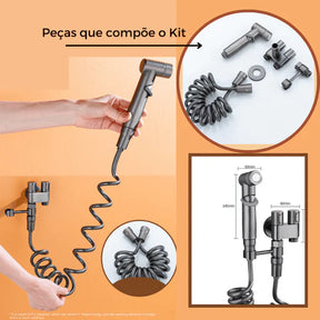 Kit Completo Ducha Higiênica Inox - Alta Pressão - Neohousi