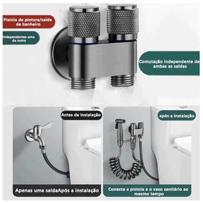 Kit Completo Ducha Higiênica Inox - Alta Pressão - Neohousi