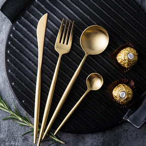 Jogo de Talheres Royal Elegance em Inox - 24 Peças - Neohousi