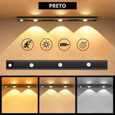Luminária Led Inteligente com Sensor Noturno de Movimento 3 Cores - Neohousi