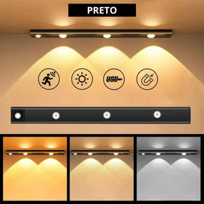 Luminária Led Inteligente com Sensor Noturno de Movimento 3 Cores - Neohousi