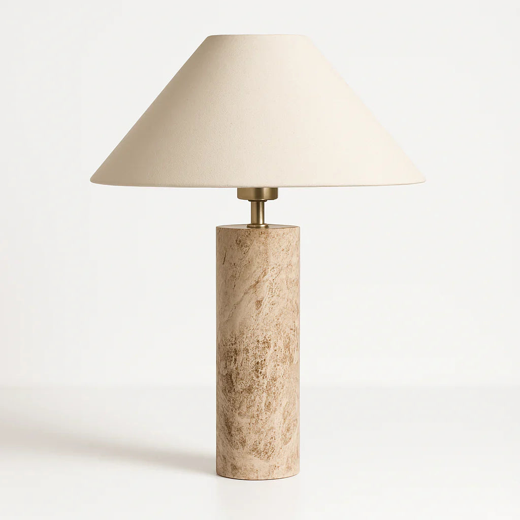 Luminária de Mesa Abajur Mármore Wabi-Sabi