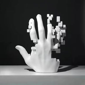 Escultura Mão em Mosaico – Arte em Resina com Design Abstrato - Neohousi