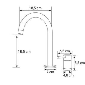 Torneira para Banheiro Bica Alta Monocomando - Moxi - Neohousi