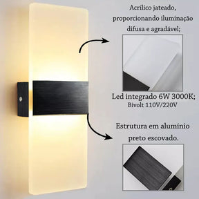 Arandela de Parede Transparente Com Sensor de Movimento - Neohousi