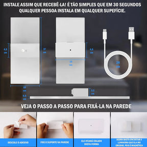 Arandela de Parede Transparente Com Sensor de Movimento - Neohousi