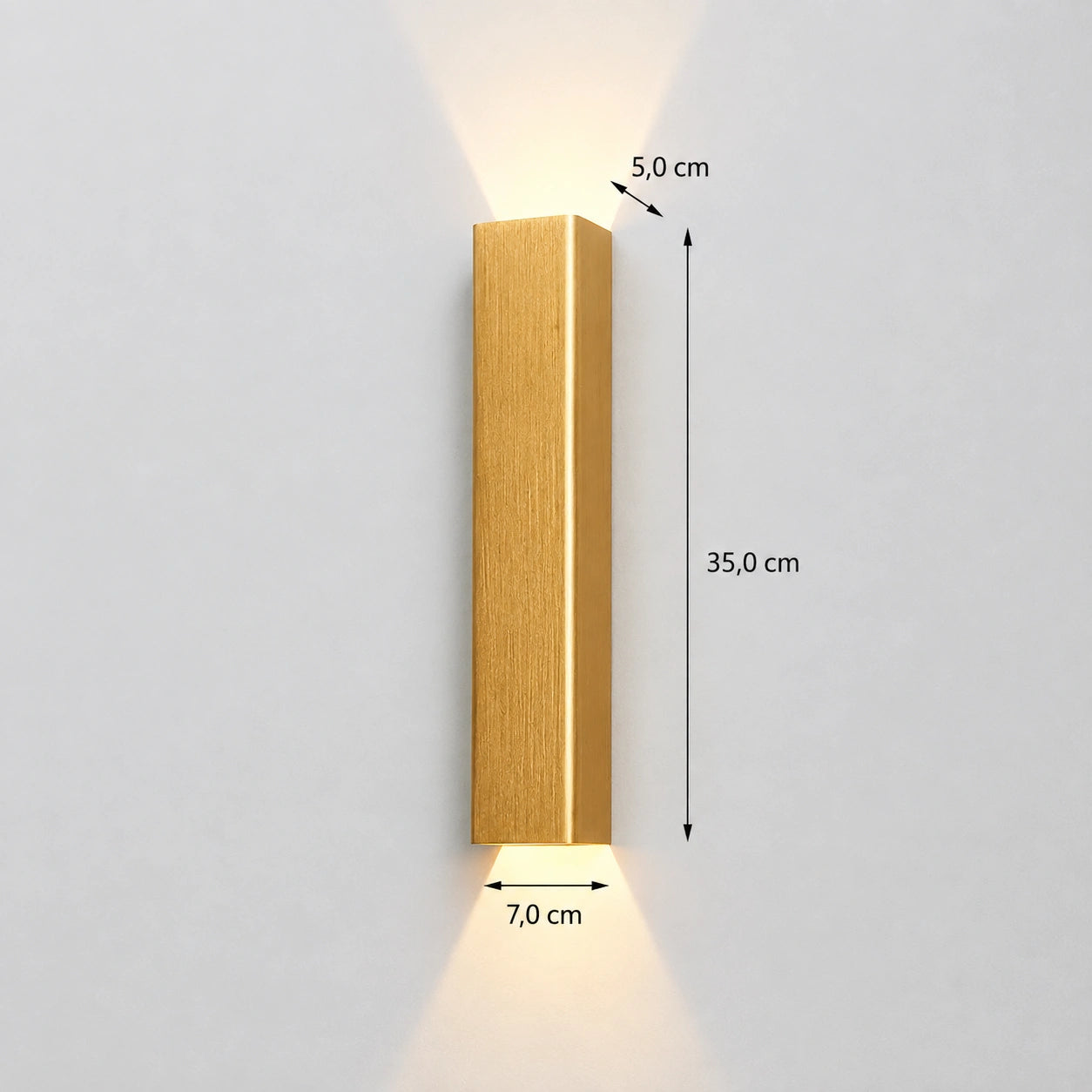 Arandela linear LED Solen, 35 cm, para parede interna
