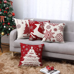 Capas de Almofada Natalinas Kit 4 Peças - Neohousi